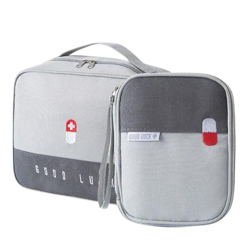 travel first aid kit contents - Grey - Gray - Set of 2