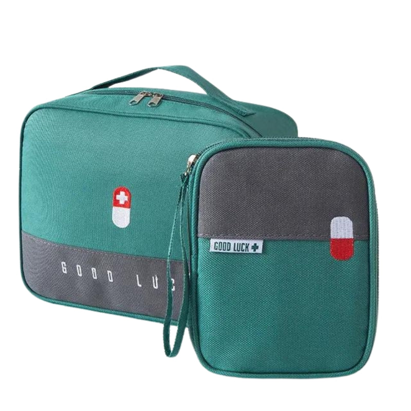 airplane travel first aid kit - Green - Set of 2