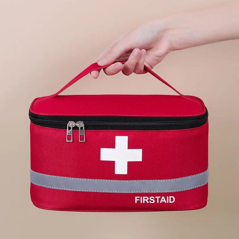 travel pharmacy pouch - Red - Blue