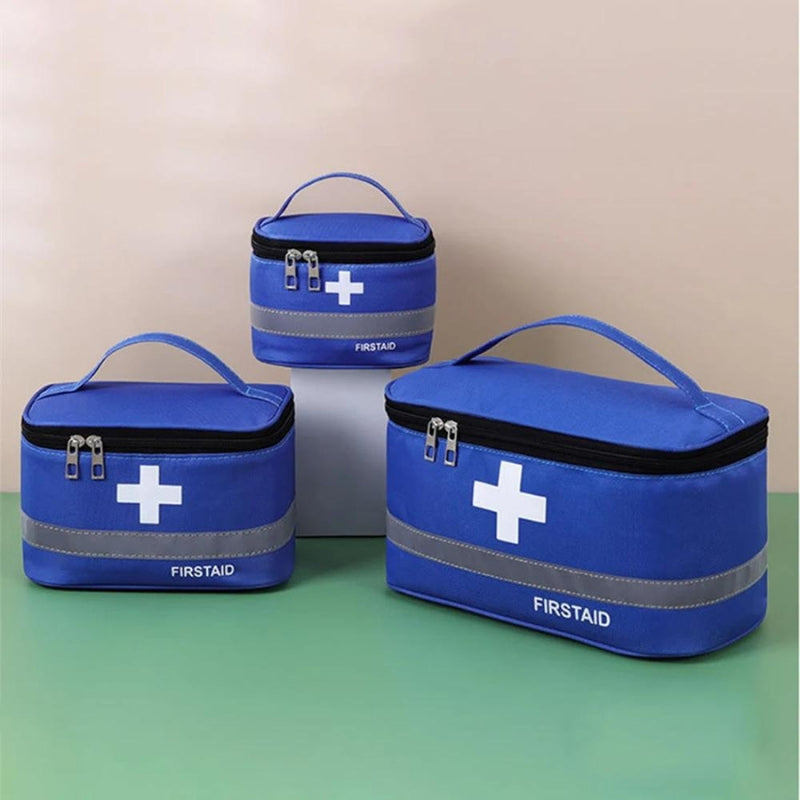 airplane travel pharmacy pouch - Red - Blue