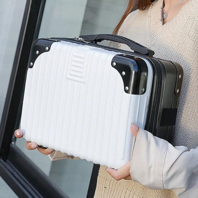 rigid vanity case - Rose Gold - White and Pink - White and Black - Green - Grey - Gray - White and Green - Black - Red