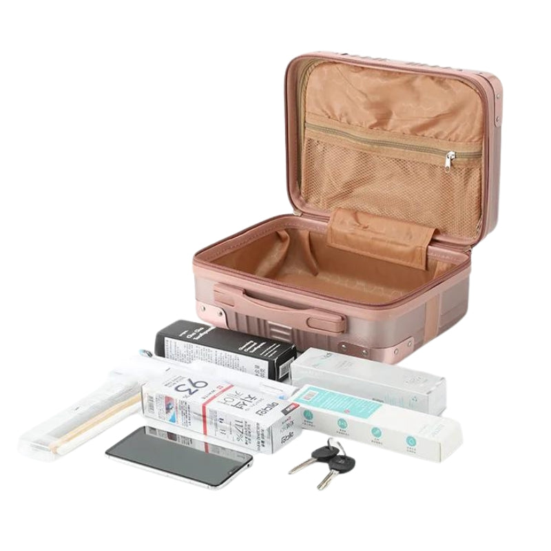 pink vanity case - Rose Gold - White and Pink - White and Black - Green - Grey - Gray - White and Green - Black - Red