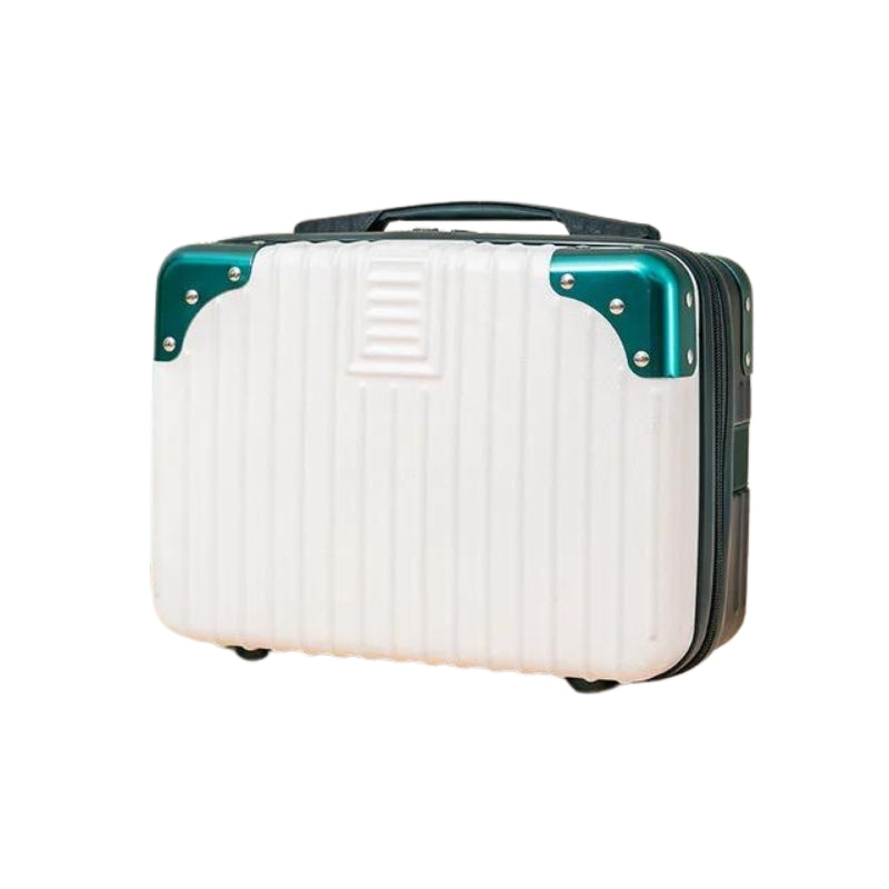 blue hard vanity case - White and Green