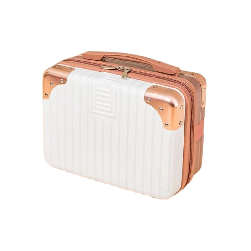 pink hard vanity case - White and Pink