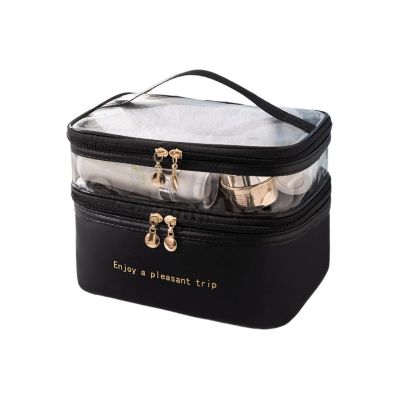double compartment vanity - Black