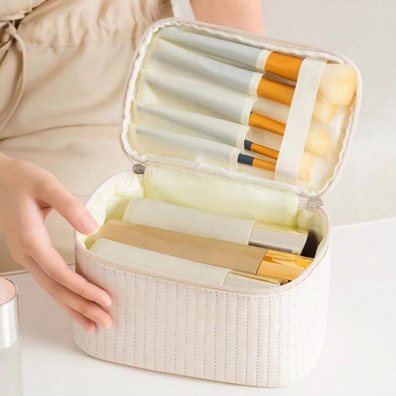 toiletry vanity pouch - Beige - Black - Blue - Grey - Gray - Pink - Brown - Green